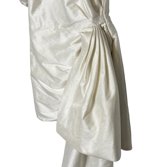 NWT Sachin & Babi Dorien Bow Train Wrap Mini Dress 12 Anthropologie Bridal *FLAW - Picture 5 of 16